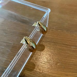 Wolf Circus 14k gold plated teardrop earrings.